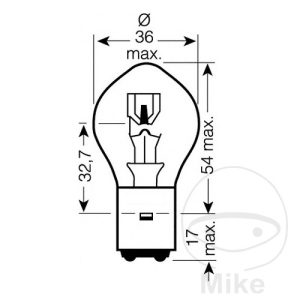 JMP BILUX BULB 12V 35/35W BA20D