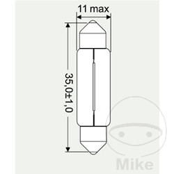 BULB 6V5W JMP SV8.5-8 11X35MM CONTENTS 10