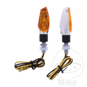 INDICATOR BEAM JMP AMBER GLASS SILVER SURROUND