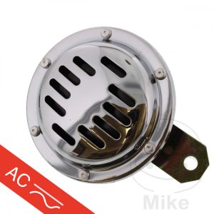 MOTORCYCLE HORN  12V AC JMP CHROME 100MM