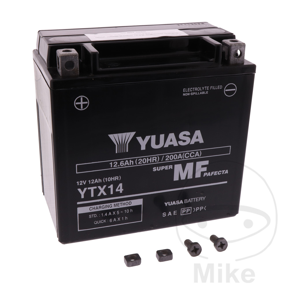 BATTERY MOTORCYCLE YTX14 WET YUASA Alternative: 7073950 NextPart.dk Reservedele Motorcykler touring Sport Racing Atv Oliefilter Luftfilter Bremseklodser Bremseskive Tændrør Kædekit Dæk BATTERY MOTORCYCLE YTX14 WET YUASA Alternative: 7073950