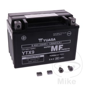 BATTERY MOTORCYCLE YTX9 WET YUASA Alternative: 7073935