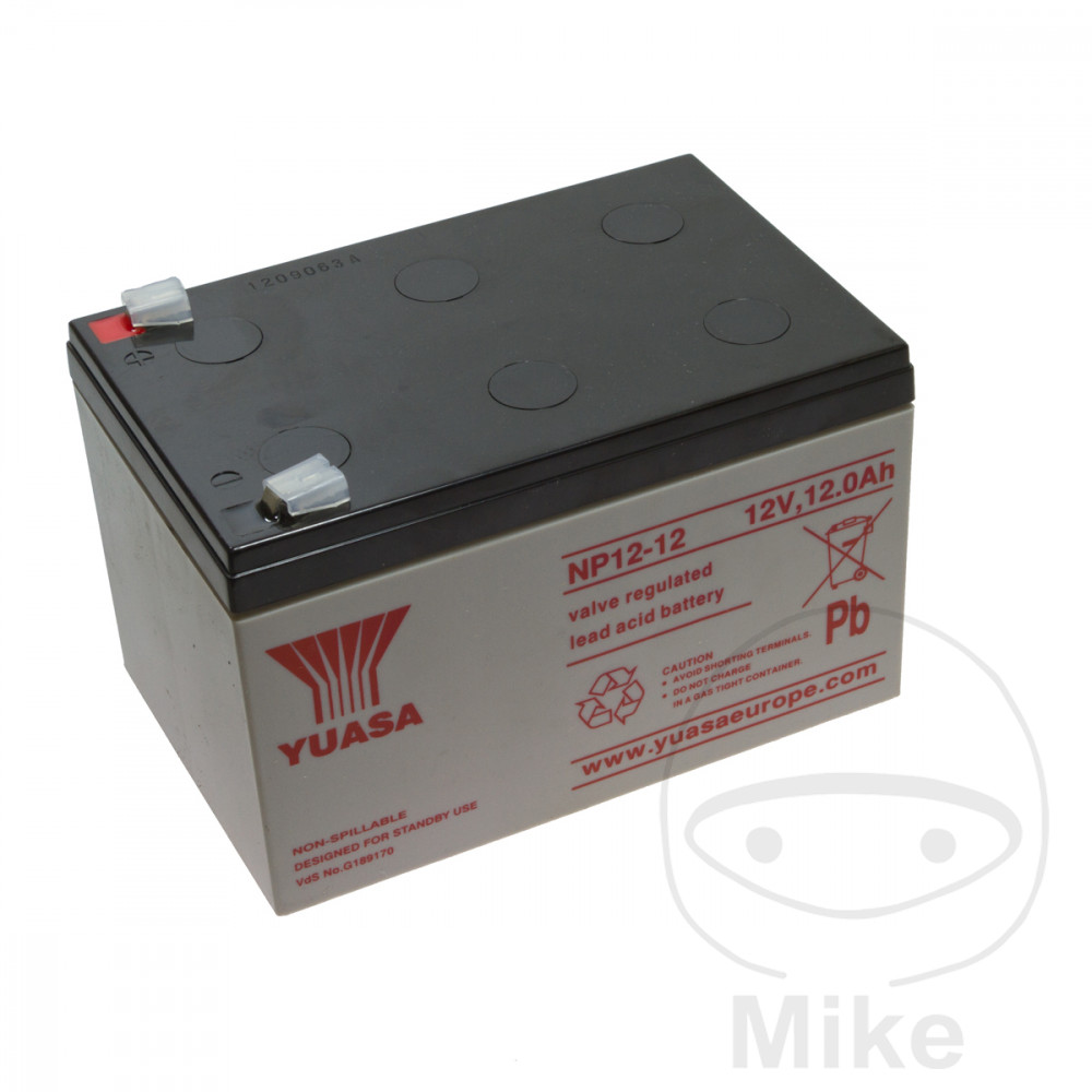 Yuasa Batteri NP 12-12 NextPart.dk Reservedele Motorcykler touring Sport Racing Atv Oliefilter Luftfilter Bremseklodser Bremseskive Tændrør Kædekit Dæk Yuasa Batteri NP 12-12