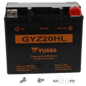 BATTERY MOTORCYCLE GYZ20HL WET YU