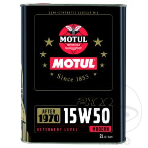 ENGINE OIL 15W50 4-STROKE 2L MOTUL SEMI-SYNTHETIC CLASSIC NextPart.dk Reservedele Motorcykler touring Sport Racing Atv Oliefilter Luftfilter Bremseklodser Bremseskive Tændrør Kædekit Dæk ENGINE OIL 15W50 4-STROKE 2L MOTUL SEMI-SYNTHETIC CLASSIC