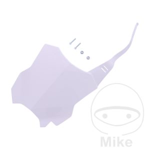 RACE NUMBER PLATE WHITE