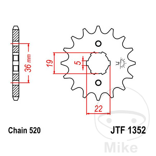 FRONT SPROCKET 12 TOOTH PITCH 520 LARGE SPLINE 5 INNER DIAMETER 19/22 NextPart.dk Reservedele Motorcykler touring Sport Racing Atv Oliefilter Luftfilter Bremseklodser Bremseskive Tændrør Kædekit Dæk FRONT SPROCKET 12 TOOTH PITCH 520 LARGE SPLINE 5 INNER DIAMETER 19/22