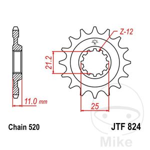 FRONT SPROCKET 12 TOOTH PITCH 520 NARROW SPLINE INNER DIAMETER 21/25 NextPart.dk Reservedele Motorcykler touring Sport Racing Atv Oliefilter Luftfilter Bremseklodser Bremseskive Tændrør Kædekit Dæk FRONT SPROCKET 12 TOOTH PITCH 520 NARROW SPLINE INNER DIAMETER 21/25