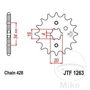FRONT SPROCKET 17 TOOTH PITCH 428 LARGE SPLINE 4 INNER DIAMETER 16/20 NextPart.dk Reservedele Motorcykler touring Sport Racing Atv Oliefilter Luftfilter Bremseklodser Bremseskive Tændrør Kædekit Dæk FRONT SPROCKET 17 TOOTH PITCH 428 LARGE SPLINE 4 INNER DIAMETER 16/20
