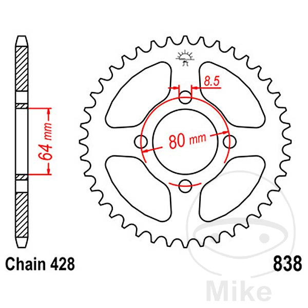 REAR SPROCKET 37 TOOTH 428 SILVER INNER DIAMETER 64 BOLT SPACING 80 NextPart.dk Reservedele Motorcykler touring Sport Racing Atv Oliefilter Luftfilter Bremseklodser Bremseskive Tændrør Kædekit Dæk REAR SPROCKET 37 TOOTH 428 SILVER INNER DIAMETER 64 BOLT SPACING 80