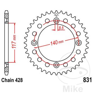 REAR SPROCKET 36 TOOTH 428 SILVER INNER DIAMETER 117 BOLT SPACING 140 NextPart.dk Reservedele Motorcykler touring Sport Racing Atv Oliefilter Luftfilter Bremseklodser Bremseskive Tændrør Kædekit Dæk REAR SPROCKET 36 TOOTH 428 SILVER INNER DIAMETER 117 BOLT SPACING 140
