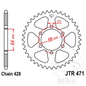 REAR SPROCKET 50 TOOTH 428 SILVER INNER DIAMETER 64 BOLT SPACING 86 NextPart.dk Reservedele Motorcykler touring Sport Racing Atv Oliefilter Luftfilter Bremseklodser Bremseskive Tændrør Kædekit Dæk REAR SPROCKET 50 TOOTH 428 SILVER INNER DIAMETER 64 BOLT SPACING 86