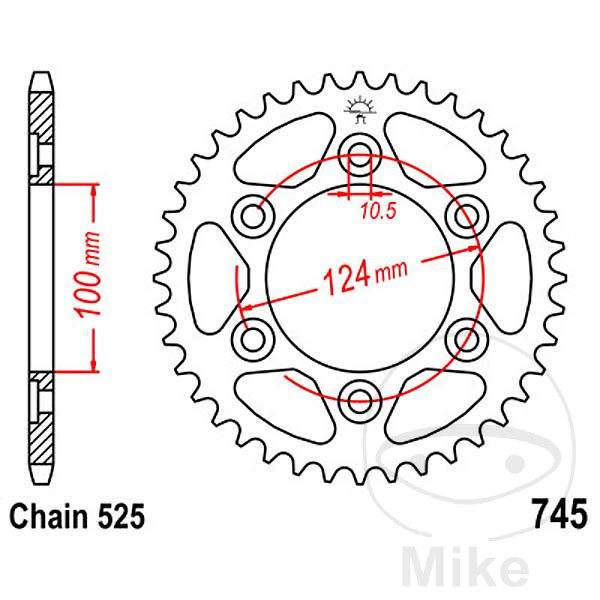 Bagtandhjul 42 T, størrelse 525 INNER DIAMETER 100 BOLT SPACING 124 NextPart.dk Reservedele Motorcykler touring Sport Racing Atv Oliefilter Luftfilter Bremseklodser Bremseskive Tændrør Kædekit Dæk Bagtandhjul 42 T, størrelse 525 INNER DIAMETER 100 BOLT SPACING 124