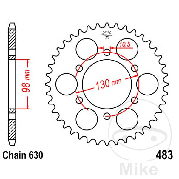 Bagtandhjul 33 T, størrelse 630 INNER DIAMETER 98 BOLT SPACING 130 NextPart.dk Reservedele Motorcykler touring Sport Racing Atv Oliefilter Luftfilter Bremseklodser Bremseskive Tændrør Kædekit Dæk Bagtandhjul 33 T, størrelse 630 INNER DIAMETER 98 BOLT SPACING 130