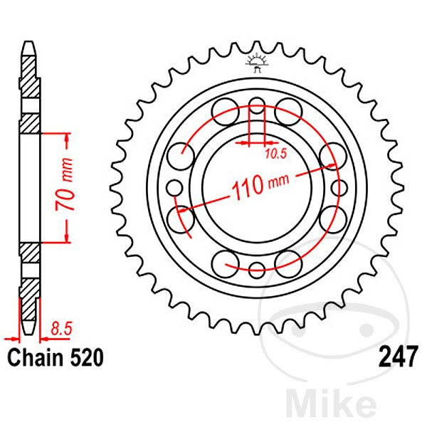 Bagtandhjul 35 T, størrelse 520 INNER DIAMETER 70 BOLT SPACING 110 NextPart.dk Reservedele Motorcykler touring Sport Racing Atv Oliefilter Luftfilter Bremseklodser Bremseskive Tændrør Kædekit Dæk Bagtandhjul 35 T, størrelse 520 INNER DIAMETER 70 BOLT SPACING 110