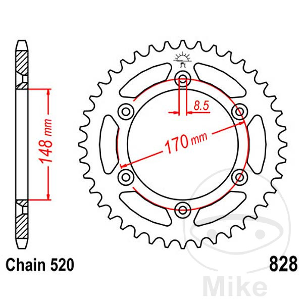 REAR SPROCKET 46 TOOTH 520 BLACK INNER DIAMETER 148 BOLT SPACING 170 NextPart.dk Reservedele Motorcykler touring Sport Racing Atv Oliefilter Luftfilter Bremseklodser Bremseskive Tændrør Kædekit Dæk REAR SPROCKET 46 TOOTH 520 BLACK INNER DIAMETER 148 BOLT SPACING 170