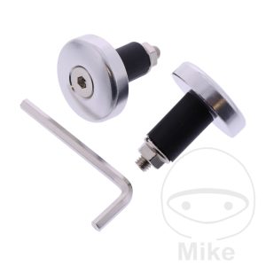 HANDELBAR ENDS ALUMINIUM JMP SILVER 13MM