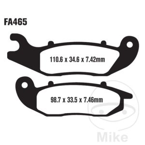 BRAKE PADS SINTERED R EBC FA465R MX