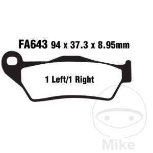 BRAKE PAD SEMI-SINTER V EBC FA643V