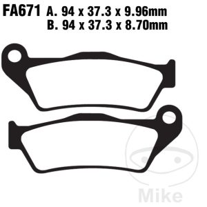 BRAKE PAD SEMI-SINTER V EBC FA671V