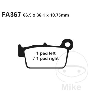 BRAKE PADS STD EBC FA367TT ALTN 7875461