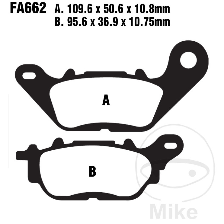 BRAKE PAD SEMI-SINTER V EBC FA662V NextPart.dk Reservedele Motorcykler touring Sport Racing Atv Oliefilter Luftfilter Bremseklodser Bremseskive Tændrør Kædekit Dæk BRAKE PAD SEMI-SINTER V EBC FA662V