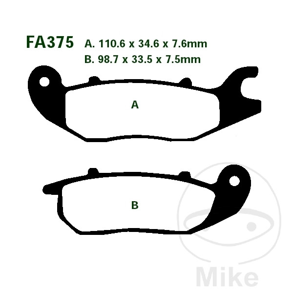 BRAKE PADS SCOOTER EBC SFA375 ALTN 7872118 NextPart.dk Reservedele Motorcykler touring Sport Racing Atv Oliefilter Luftfilter Bremseklodser Bremseskive Tændrør Kædekit Dæk BRAKE PADS SCOOTER EBC SFA375 ALTN 7872118