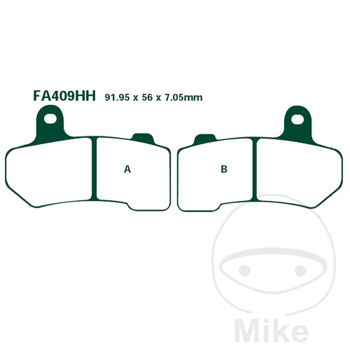 BRAKE PADS SINT EBC FA409HH ALTN 7874472 NextPart.dk Reservedele Motorcykler touring Sport Racing Atv Oliefilter Luftfilter Bremseklodser Bremseskive Tændrør Kædekit Dæk BRAKE PADS SINT EBC FA409HH ALTN 7874472