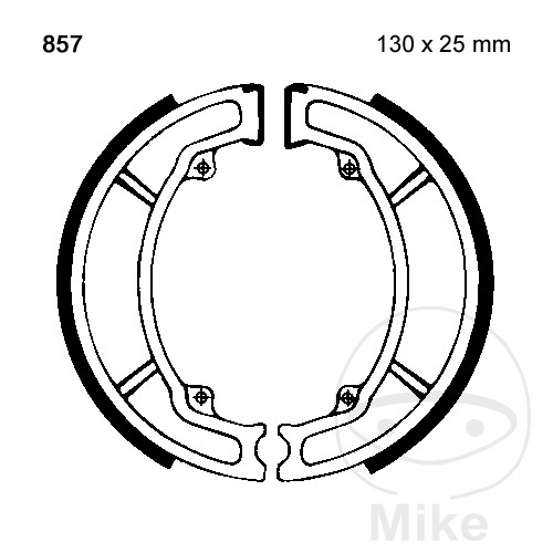 BRAKE SHOES REAR EXCLUDING SPRINGS EBC NextPart.dk Reservedele Motorcykler touring Sport Racing Atv Oliefilter Luftfilter Bremseklodser Bremseskive Tændrør Kædekit Dæk BRAKE SHOES REAR EXCLUDING SPRINGS EBC