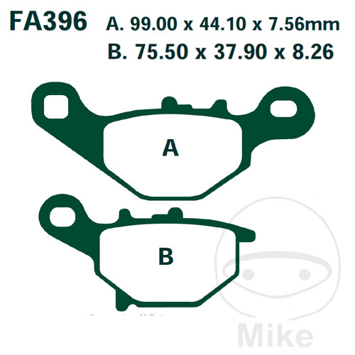 BRAKE PADS SCOOTER EBC SFA396 ALTN 7875420 NextPart.dk Reservedele Motorcykler touring Sport Racing Atv Oliefilter Luftfilter Bremseklodser Bremseskive Tændrør Kædekit Dæk BRAKE PADS SCOOTER EBC SFA396 ALTN 7875420