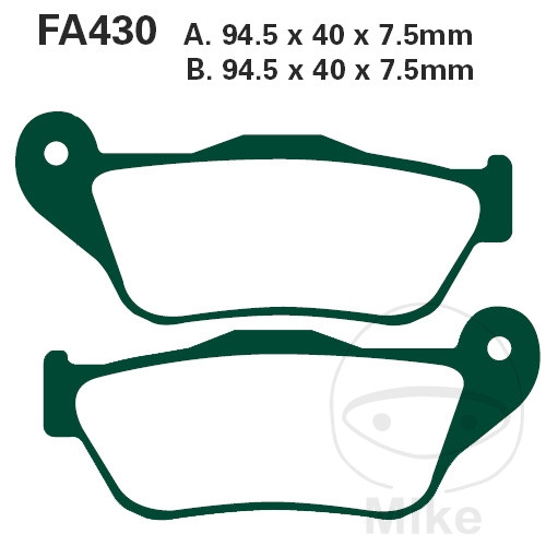 BRAKE PADS SCOOTER EBC SFA430 NextPart.dk Reservedele Motorcykler touring Sport Racing Atv Oliefilter Luftfilter Bremseklodser Bremseskive Tændrør Kædekit Dæk BRAKE PADS SCOOTER EBC SFA430