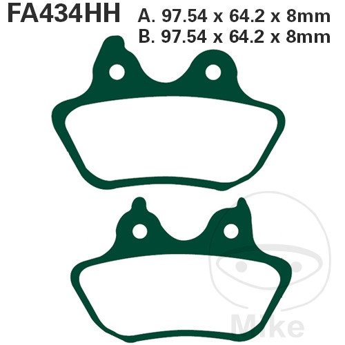 BRAKE PADS SINT EBC FA434HH ALTN 7874175 NextPart.dk Reservedele Motorcykler touring Sport Racing Atv Oliefilter Luftfilter Bremseklodser Bremseskive Tændrør Kædekit Dæk BRAKE PADS SINT EBC FA434HH ALTN 7874175