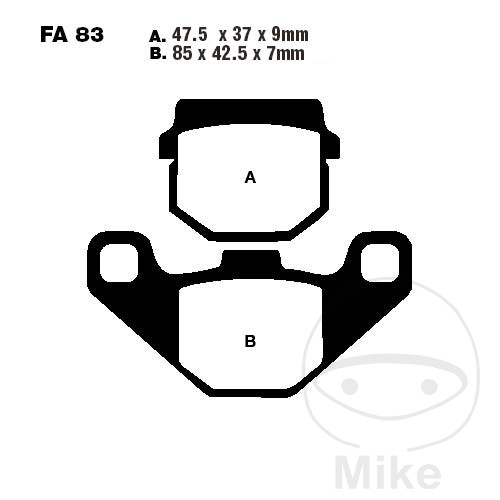 BRAKE PADS CARBON SCOOTER EBC SFAC083 NextPart.dk Reservedele Motorcykler touring Sport Racing Atv Oliefilter Luftfilter Bremseklodser Bremseskive Tændrør Kædekit Dæk BRAKE PADS CARBON SCOOTER EBC SFAC083