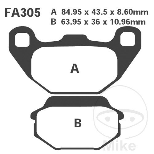 BRAKE PADS CARBON SCOOTER EBC SFAC305 NextPart.dk Reservedele Motorcykler touring Sport Racing Atv Oliefilter Luftfilter Bremseklodser Bremseskive Tændrør Kædekit Dæk BRAKE PADS CARBON SCOOTER EBC SFAC305
