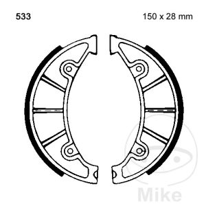 BRAKE SHOES REAR WITH SPRINGS EBC