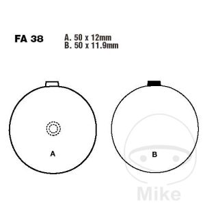 BRAKE PAD SEMI-SINTER V EBC FA038V