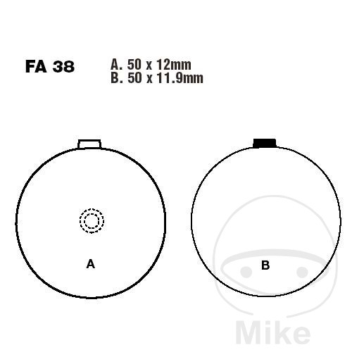 BRAKE PAD SEMI-SINTER V EBC FA038V NextPart.dk Reservedele Motorcykler touring Sport Racing Atv Oliefilter Luftfilter Bremseklodser Bremseskive Tændrør Kædekit Dæk BRAKE PAD SEMI-SINTER V EBC FA038V