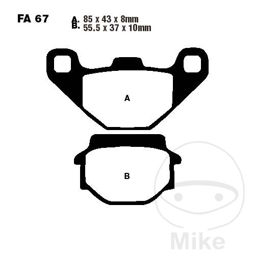 BRAKE PADS CARBON SCOOTER EBC SFAC067 NextPart.dk Reservedele Motorcykler touring Sport Racing Atv Oliefilter Luftfilter Bremseklodser Bremseskive Tændrør Kædekit Dæk BRAKE PADS CARBON SCOOTER EBC SFAC067