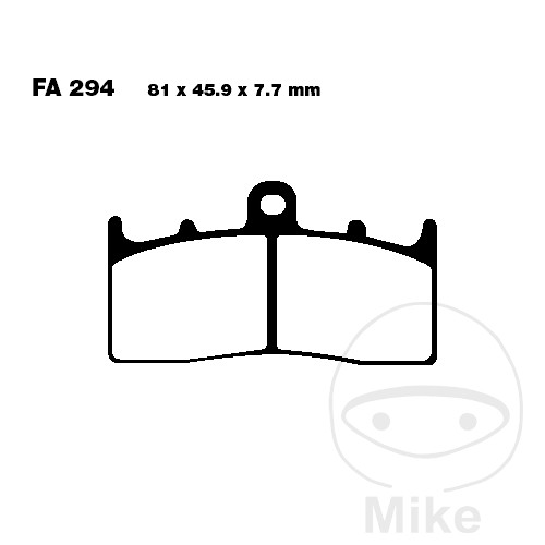 BRAKE PADS SINTERED EPFA EBC EPFA294HH NextPart.dk Reservedele Motorcykler touring Sport Racing Atv Oliefilter Luftfilter Bremseklodser Bremseskive Tændrør Kædekit Dæk BRAKE PADS SINTERED EPFA EBC EPFA294HH