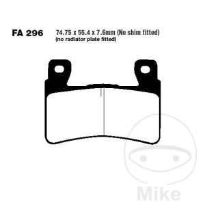 BRAKE PADS SINTERED GPFAX EBC GPFAX296HH CFA327 ALTN 7870002/7870003