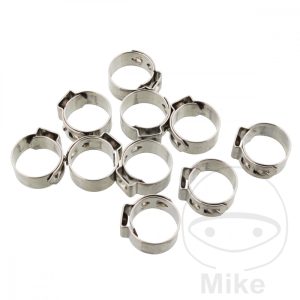 BAND CLAMP 12.6 JMP WIDTH 7MM STAINLESS STEEL 10 PCS