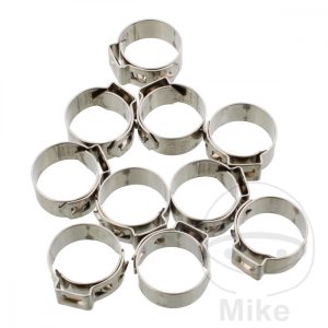 BAND CLAMP 13.8 JMP WIDTH 7MM STAINLESS STEEL 10 PCS