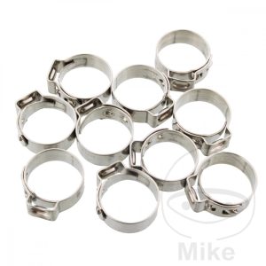 BAND CLAMP 16.0 JMP WIDTH 7MM STAINLESS STEEL 10 PCS