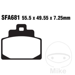 BRAKE PAD CARBON SCOOTER EBC SFAC681 Alternative: 7870134