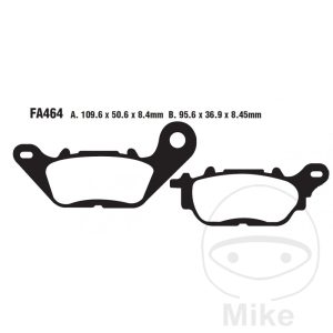 BRAKE PAD CARBON SCOOTER EBC SFAC464 Alternative: 7875057