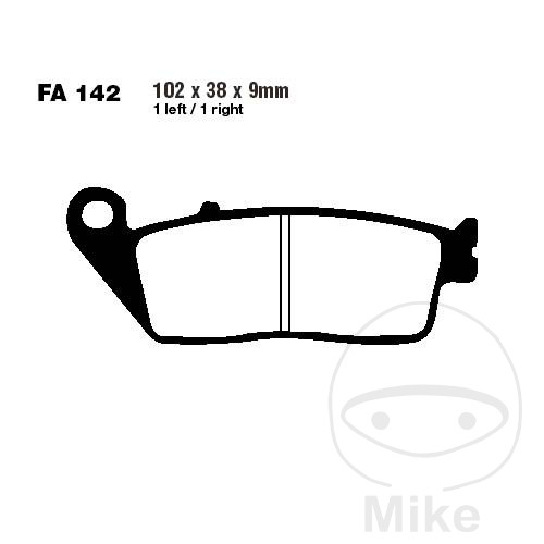 BRAKE PADS CARBON SCOOTER EBC SFAC142 NextPart.dk Reservedele Motorcykler touring Sport Racing Atv Oliefilter Luftfilter Bremseklodser Bremseskive Tændrør Kædekit Dæk BRAKE PADS CARBON SCOOTER EBC SFAC142