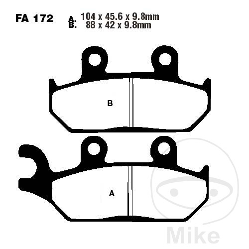 BRAKE PADS SINTERED R EBC FA172R MX NextPart.dk Reservedele Motorcykler touring Sport Racing Atv Oliefilter Luftfilter Bremseklodser Bremseskive Tændrør Kædekit Dæk BRAKE PADS SINTERED R EBC FA172R MX