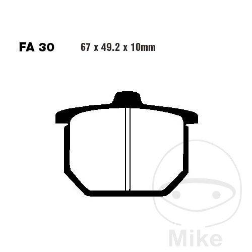 BRAKE PAD SEMI-SINTER V EBC FA030V NextPart.dk Reservedele Motorcykler touring Sport Racing Atv Oliefilter Luftfilter Bremseklodser Bremseskive Tændrør Kædekit Dæk BRAKE PAD SEMI-SINTER V EBC FA030V