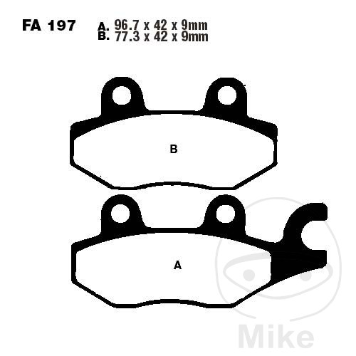 BRAKE PADS SINT EBC FA197HH NextPart.dk Reservedele Motorcykler touring Sport Racing Atv Oliefilter Luftfilter Bremseklodser Bremseskive Tændrør Kædekit Dæk BRAKE PADS SINT EBC FA197HH