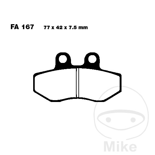 BRAKE PADS SINT EBC FA167HH NextPart.dk Reservedele Motorcykler touring Sport Racing Atv Oliefilter Luftfilter Bremseklodser Bremseskive Tændrør Kædekit Dæk BRAKE PADS SINT EBC FA167HH